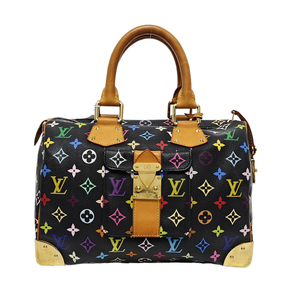 SPEEDY 30 Monogram Coated Canvas Black