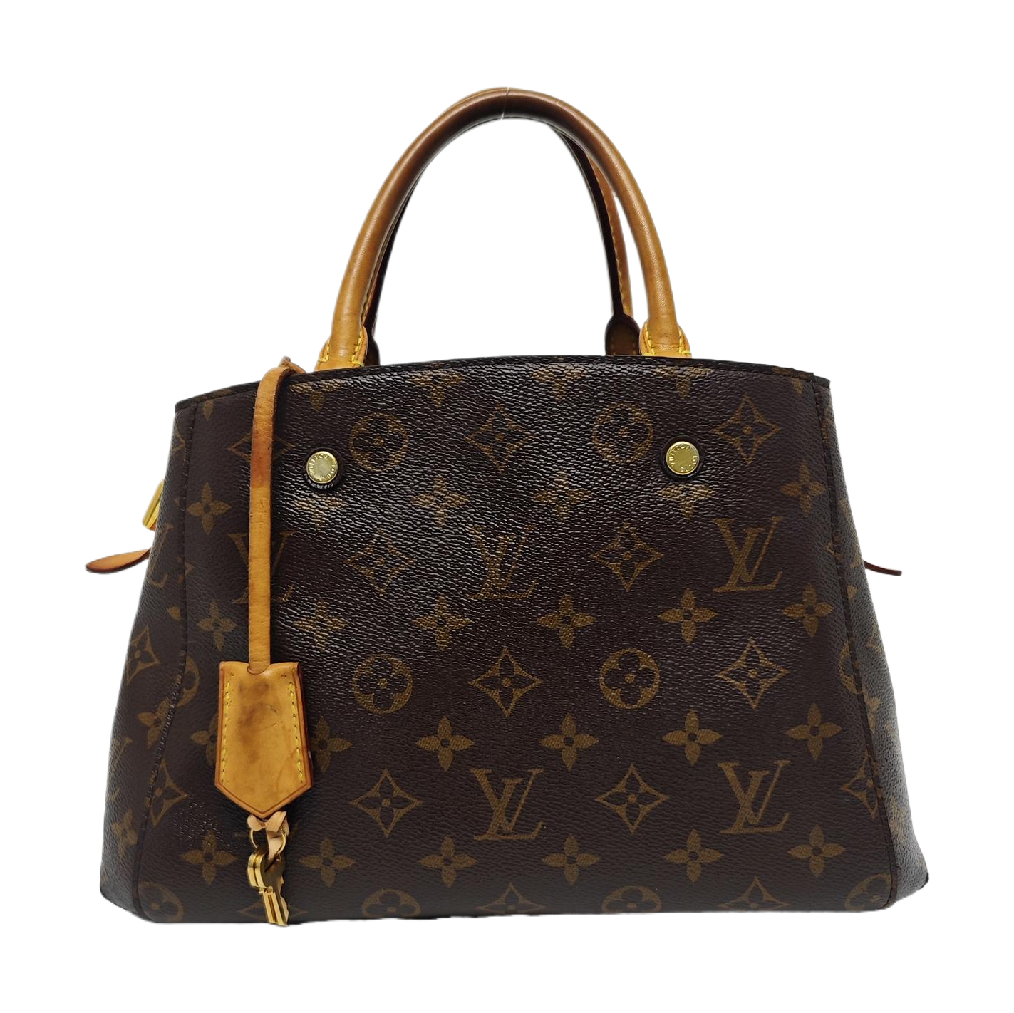 MONTAIGNE BB Monogram Coated Canvas Brown