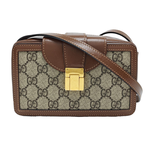 Monogram Coated Canvas Shoulder Bag Black