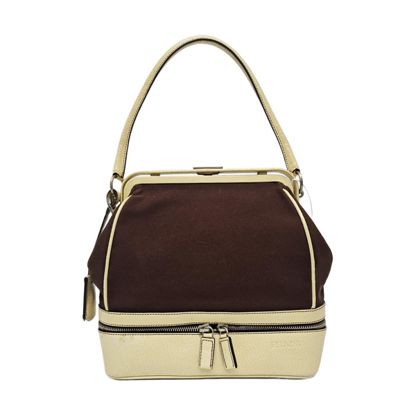 Canvas Top Handle Bag Brown