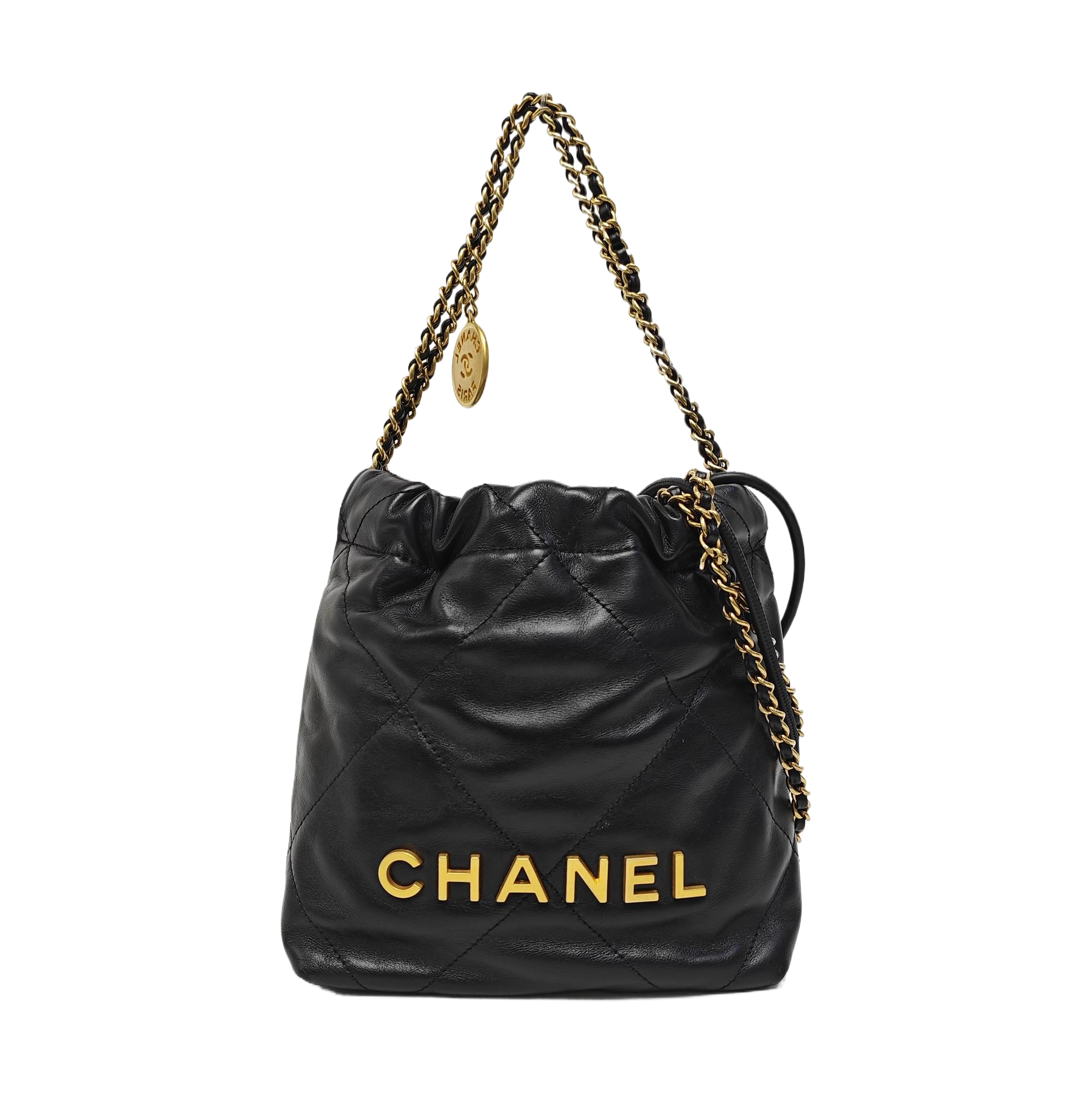 CHANEL 22 Mini Quilted Calfskin Black