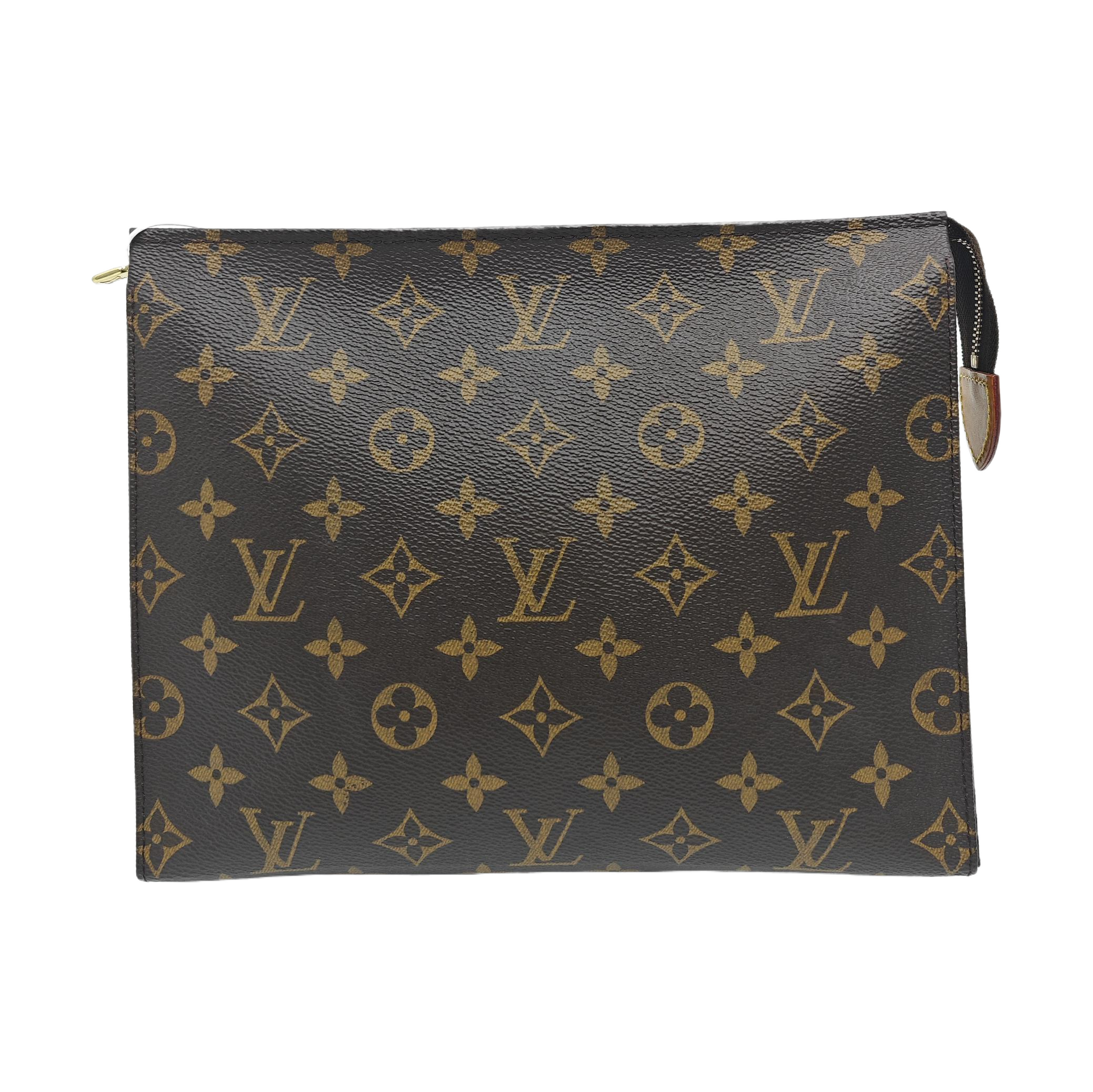 TOILET POCKET 26 Monogram Coated Canvas Brown