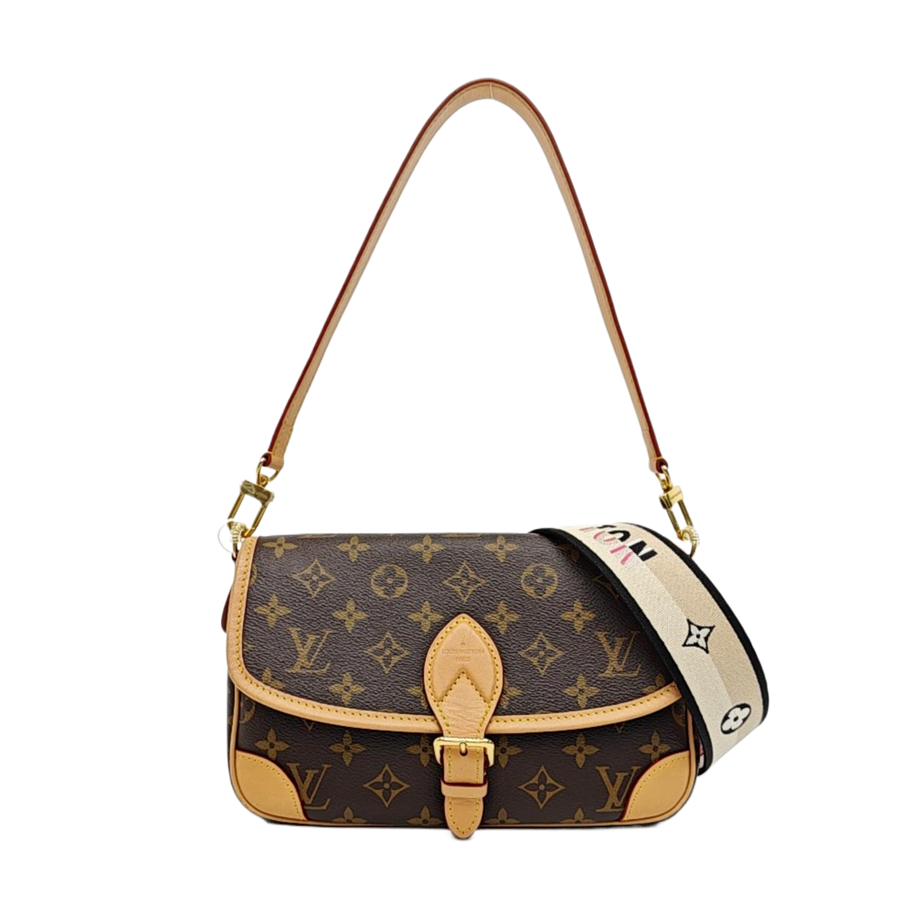 DIANE Monogram Coated Canvas Brown