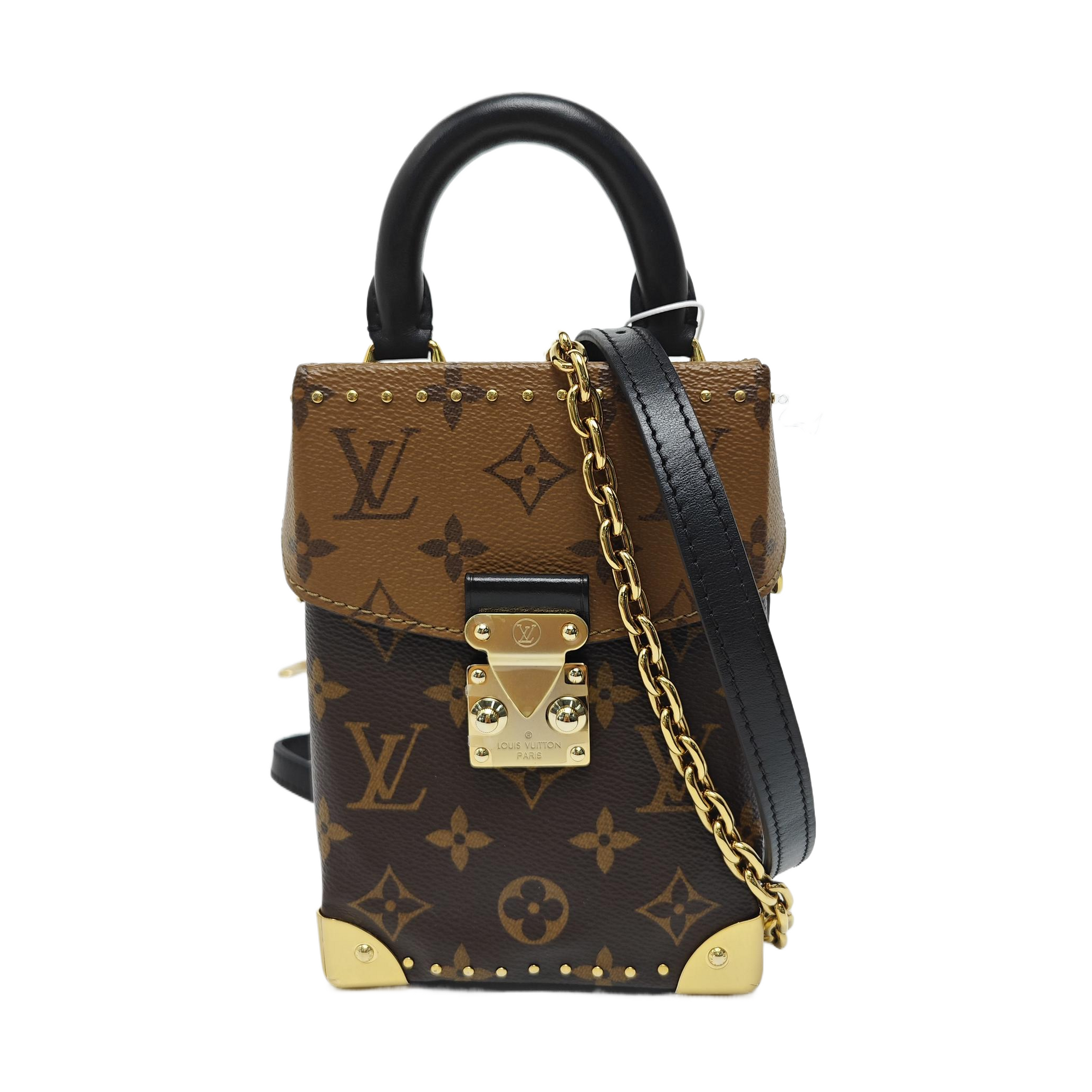CAMERA BOX Monogram Coated Canvas Brown