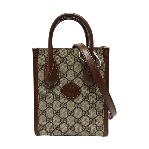 Retro Mini Monogram Coated Canvas Beige