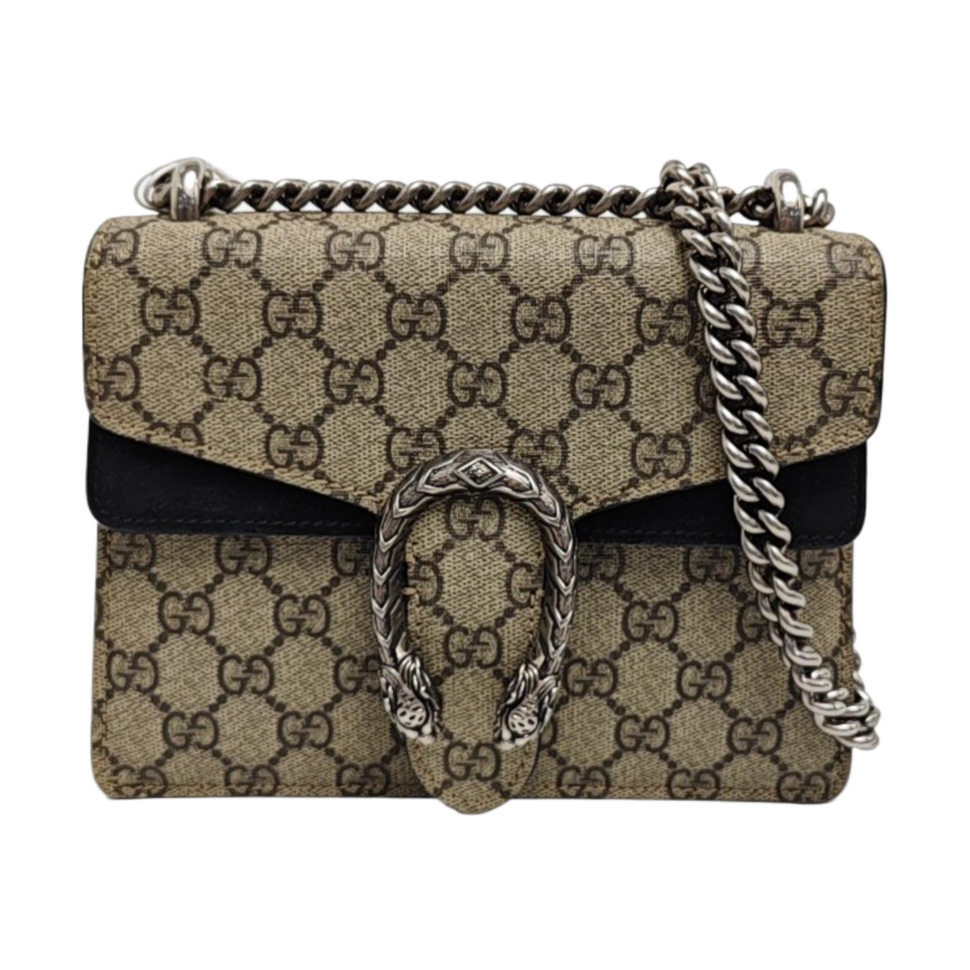 Dionysus Mini Monogram Coated Canvas Beige