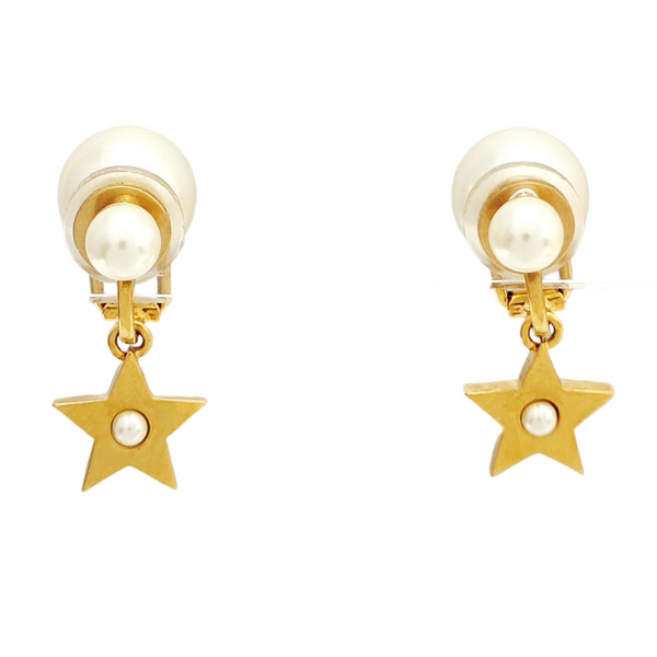 J'adior Metal White Clip On Earrings