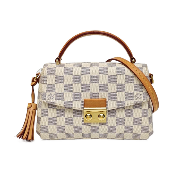 CROISETTE Damier Azur Coated Canvas White