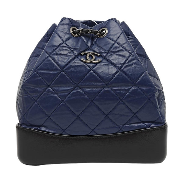 GABRIELLE Small Quilted Calfskin Blue