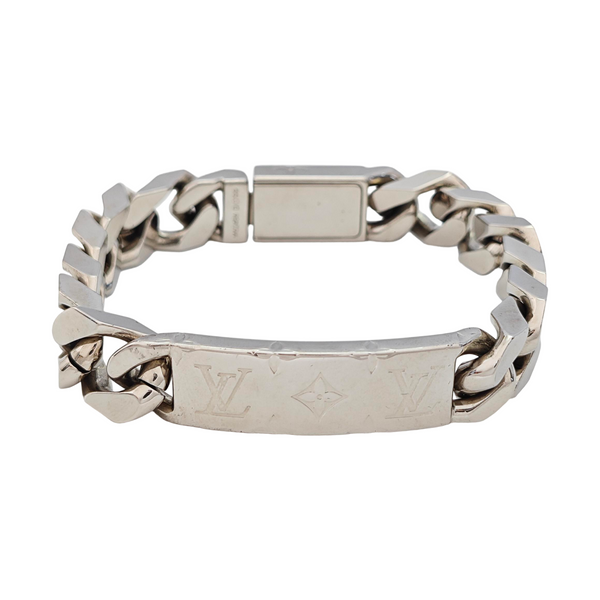 Monogram Metal Silver Bracelet