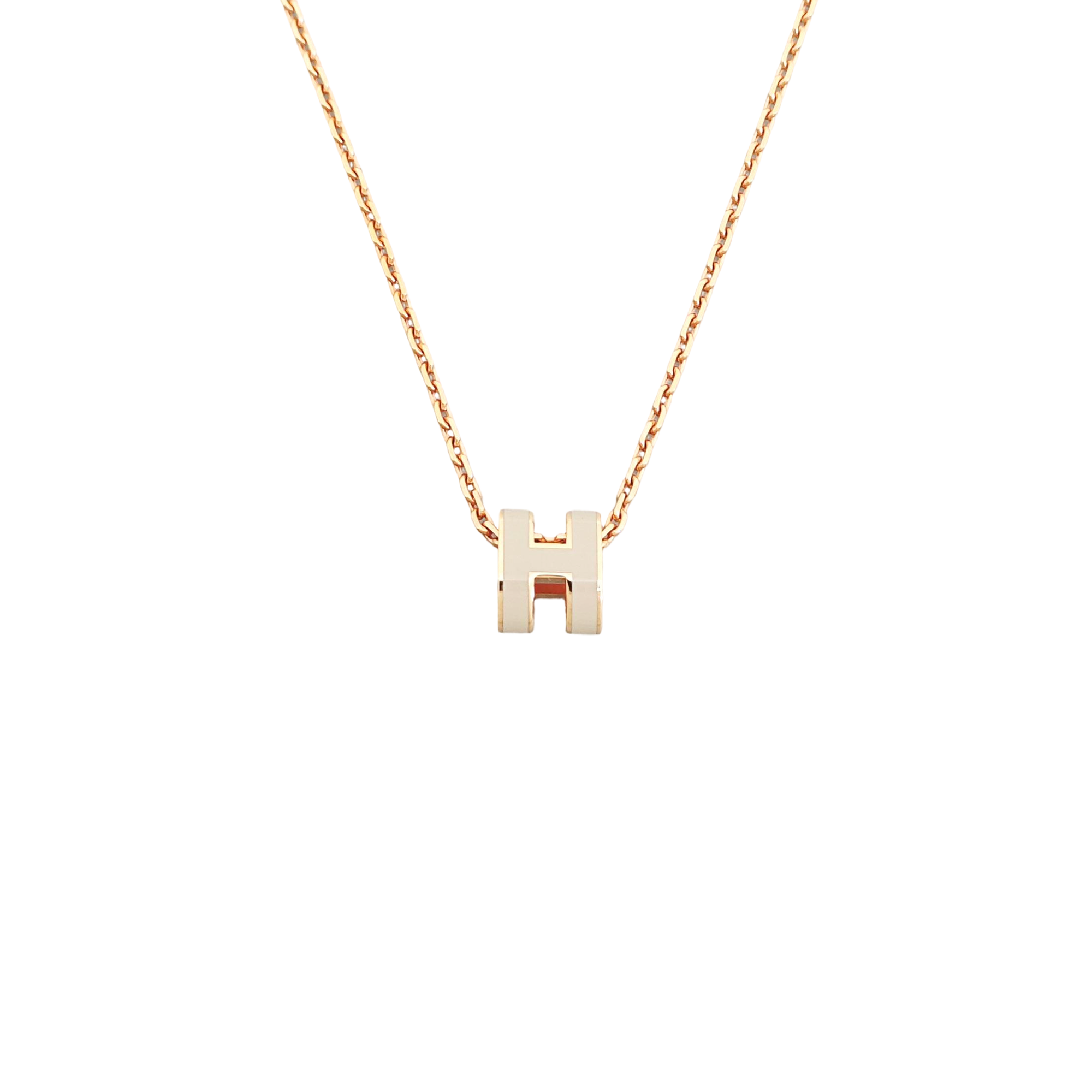 Pop H Metal Rose Gold Necklace