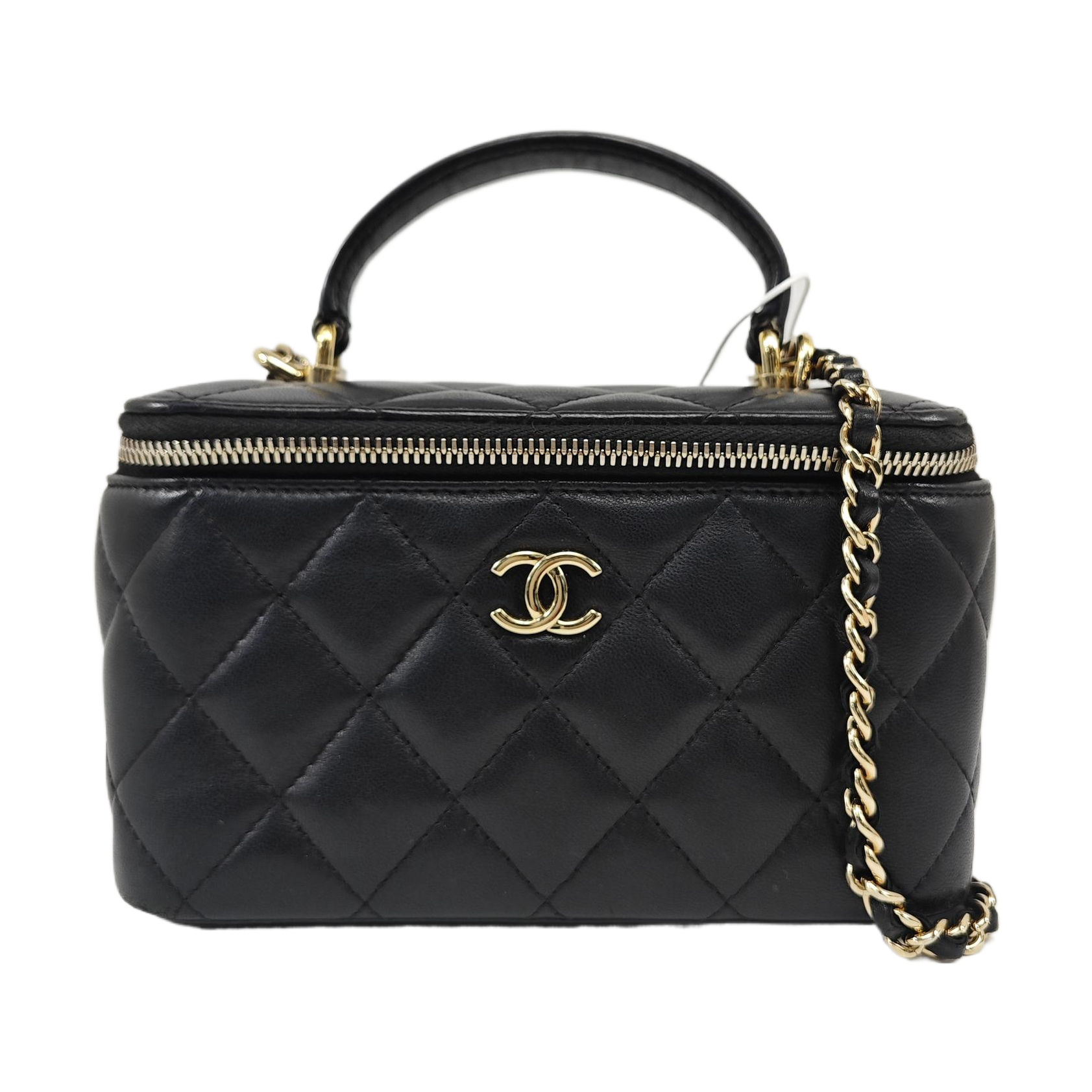 VANITY CASE Small Quilted Lambskin Black