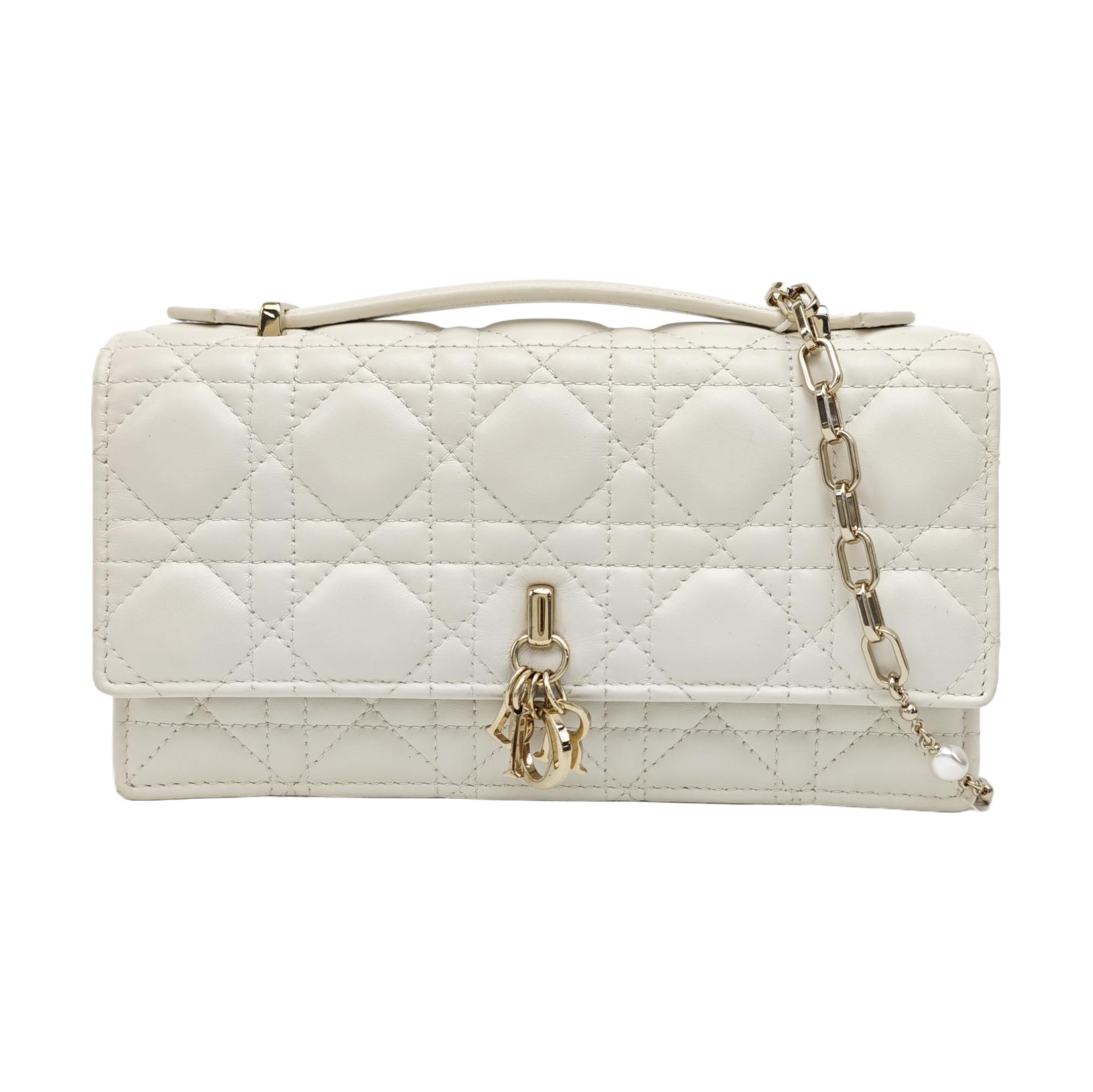 Lady Dior Small Cannage Lambskin White