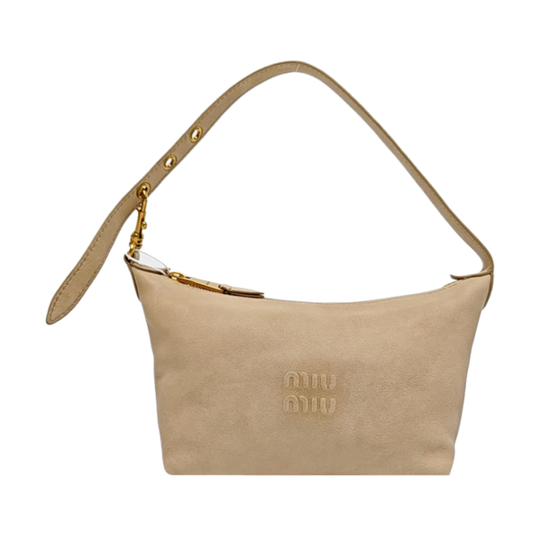Lambskin Top Handle Bag Mini Beige