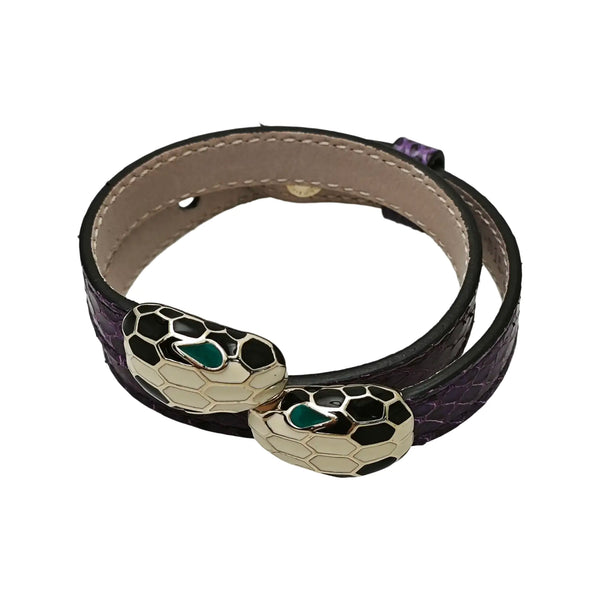 Pulsera Rígida SERPENTI Morado Metálico