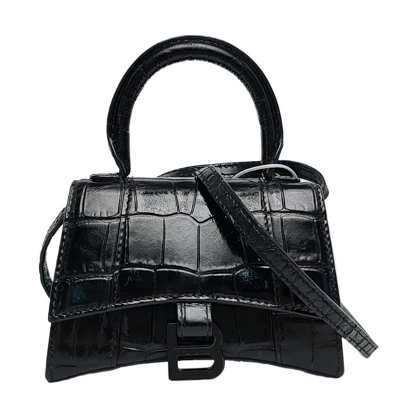 Hourglass Mini Calfskin Black