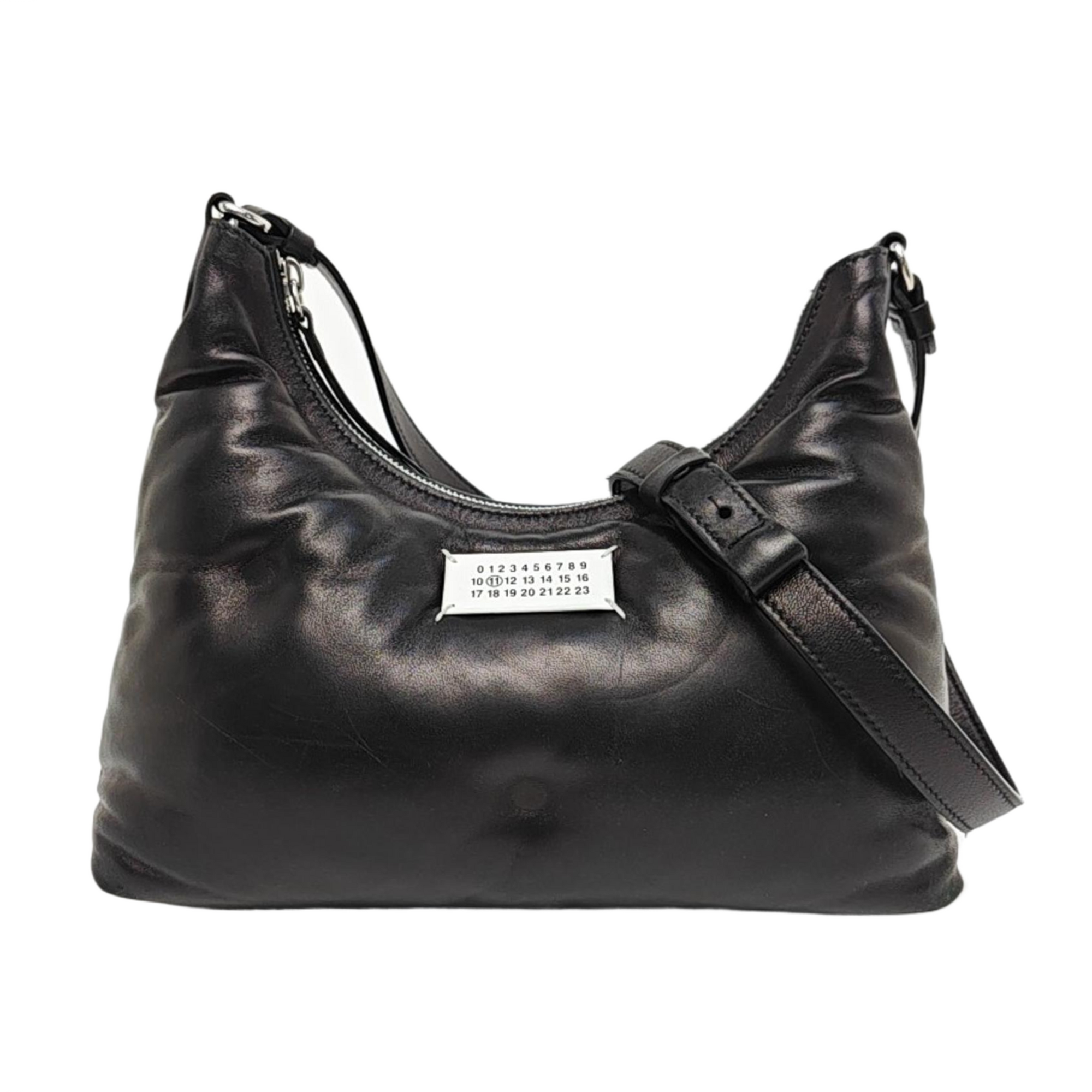 Quilted Leather Shoulder Bag Black
