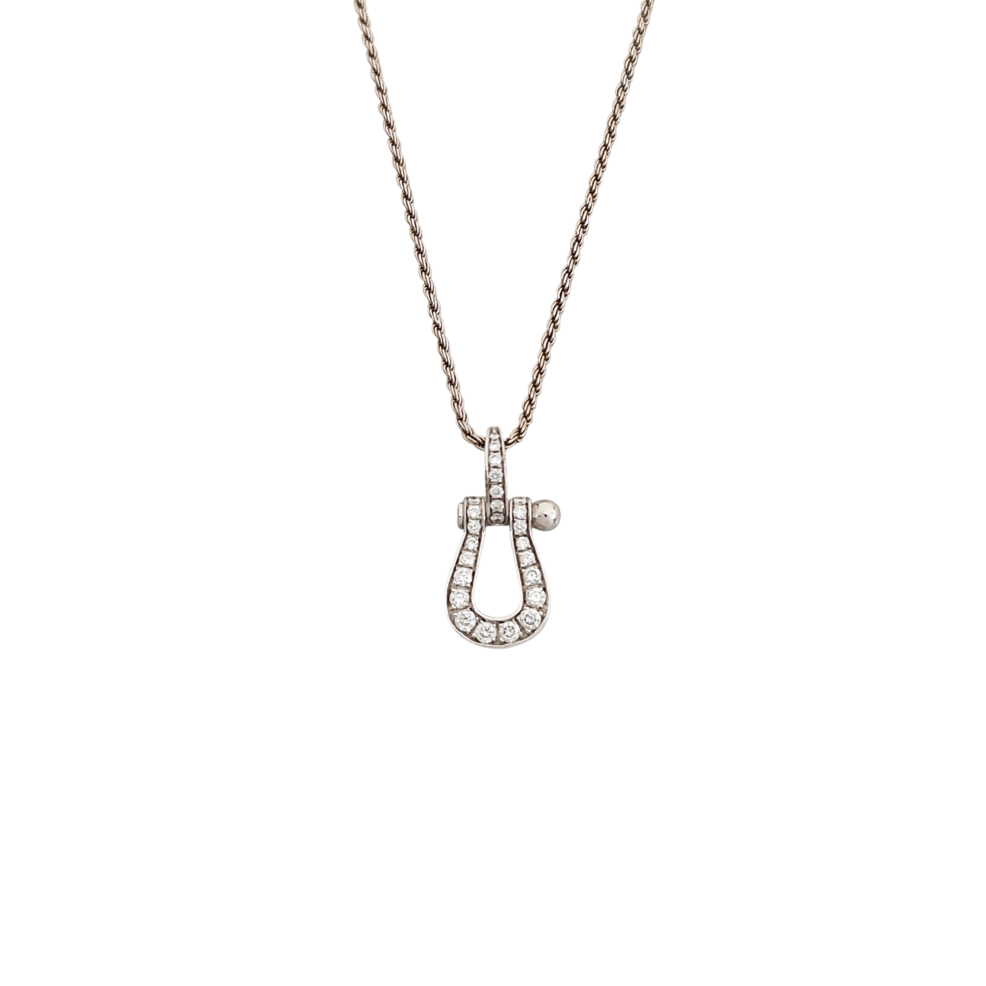 Force 10 18k White Gold Silver Necklace