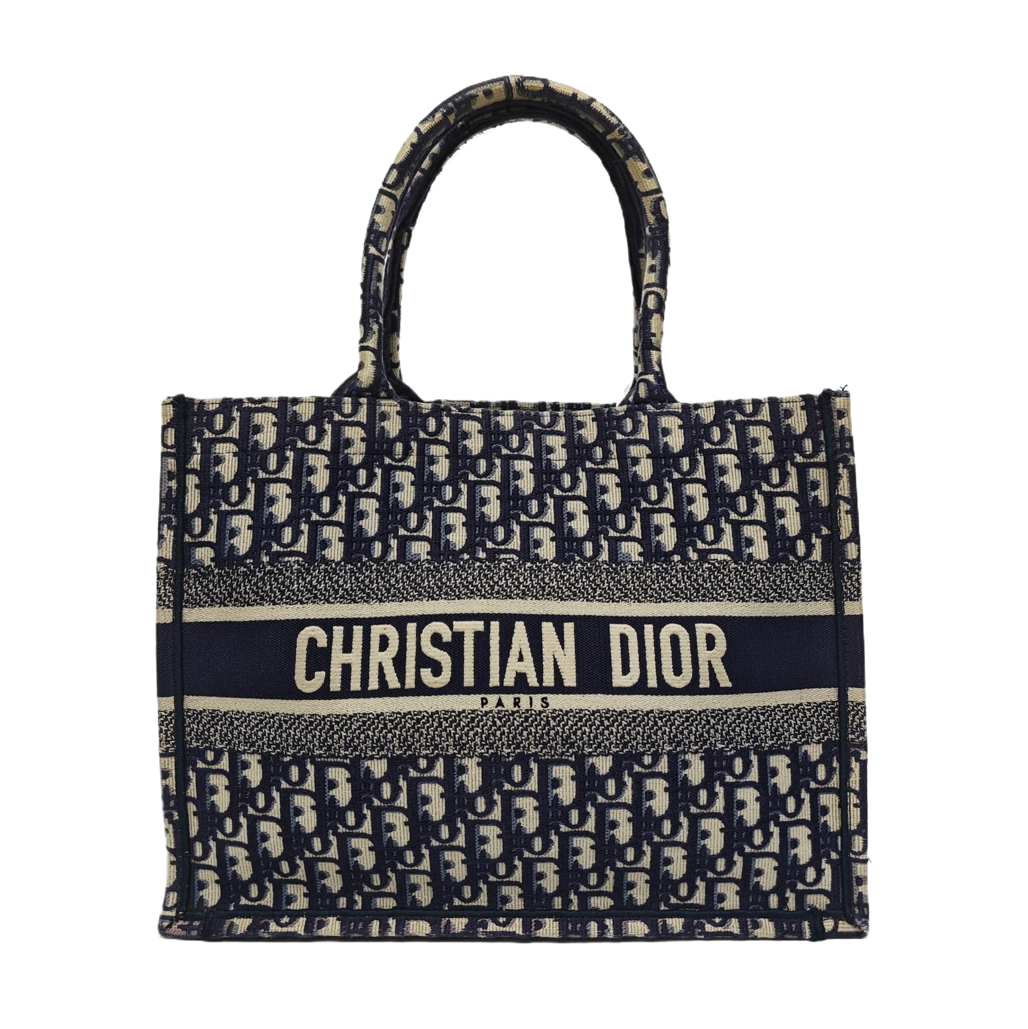Book Tote Medium Oblique Canvas Blue