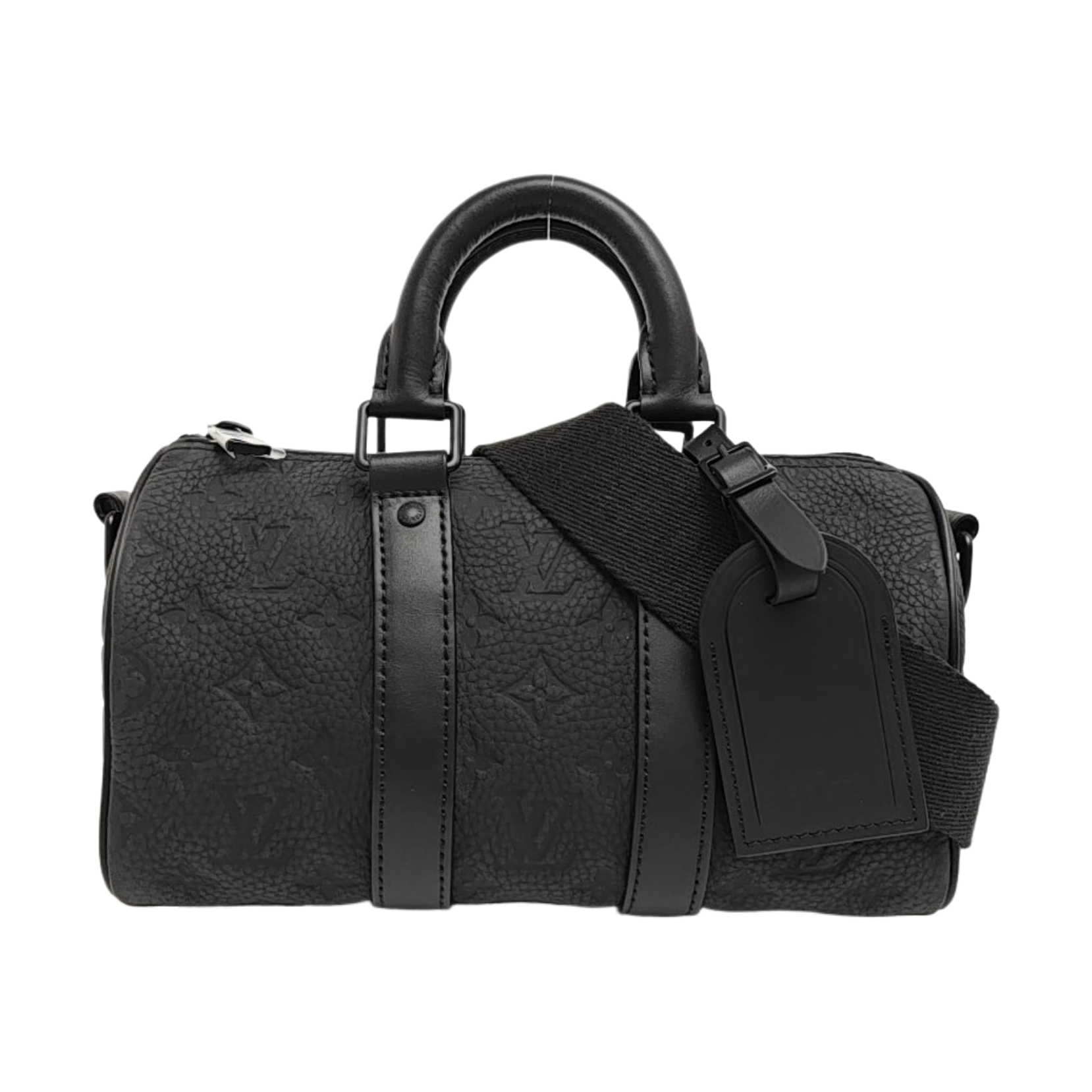 KEEPALL 25 Monogram Calfskin Black