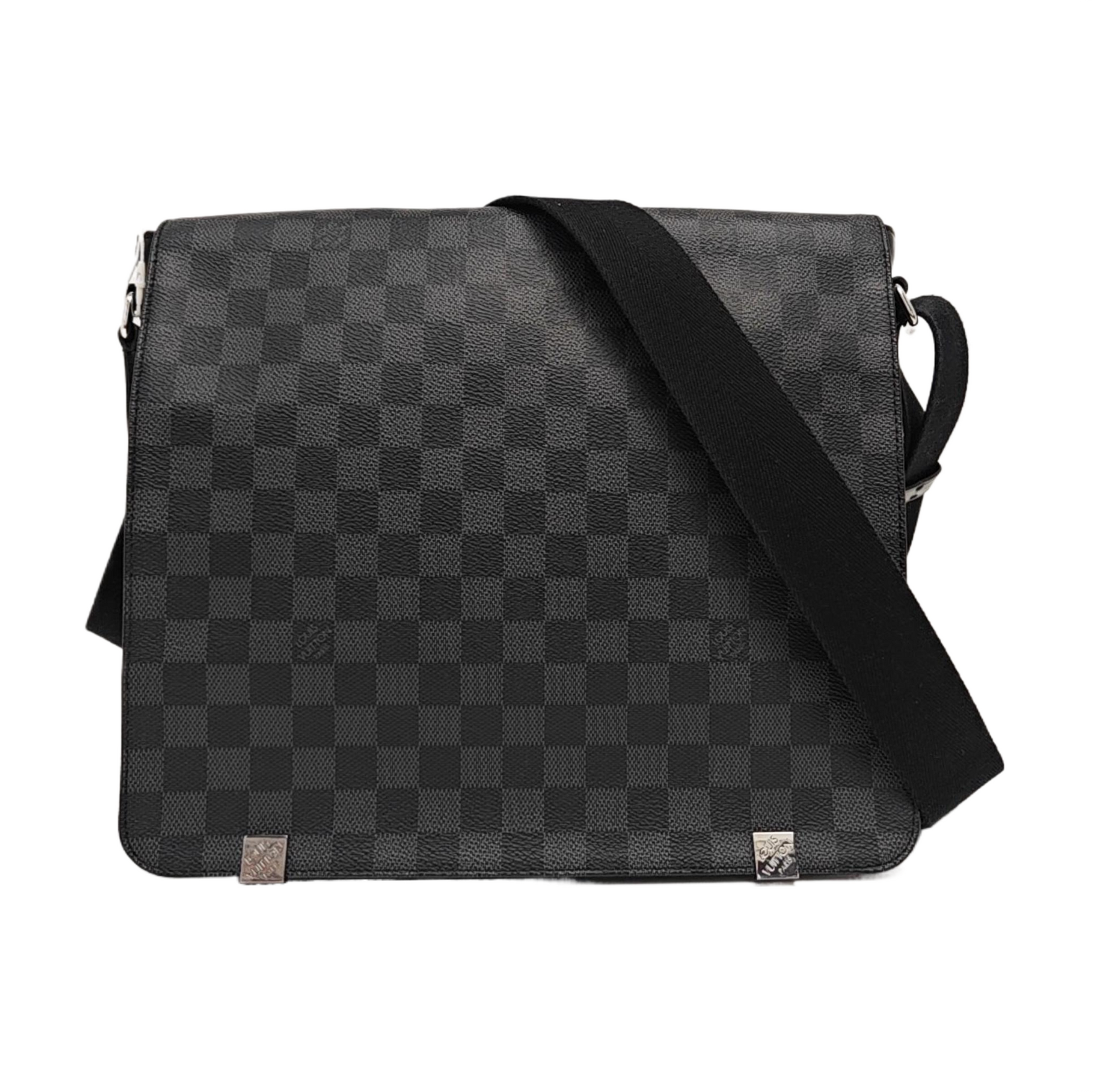 DISTRICT MM Damier Graphite Coated Canvas Gray