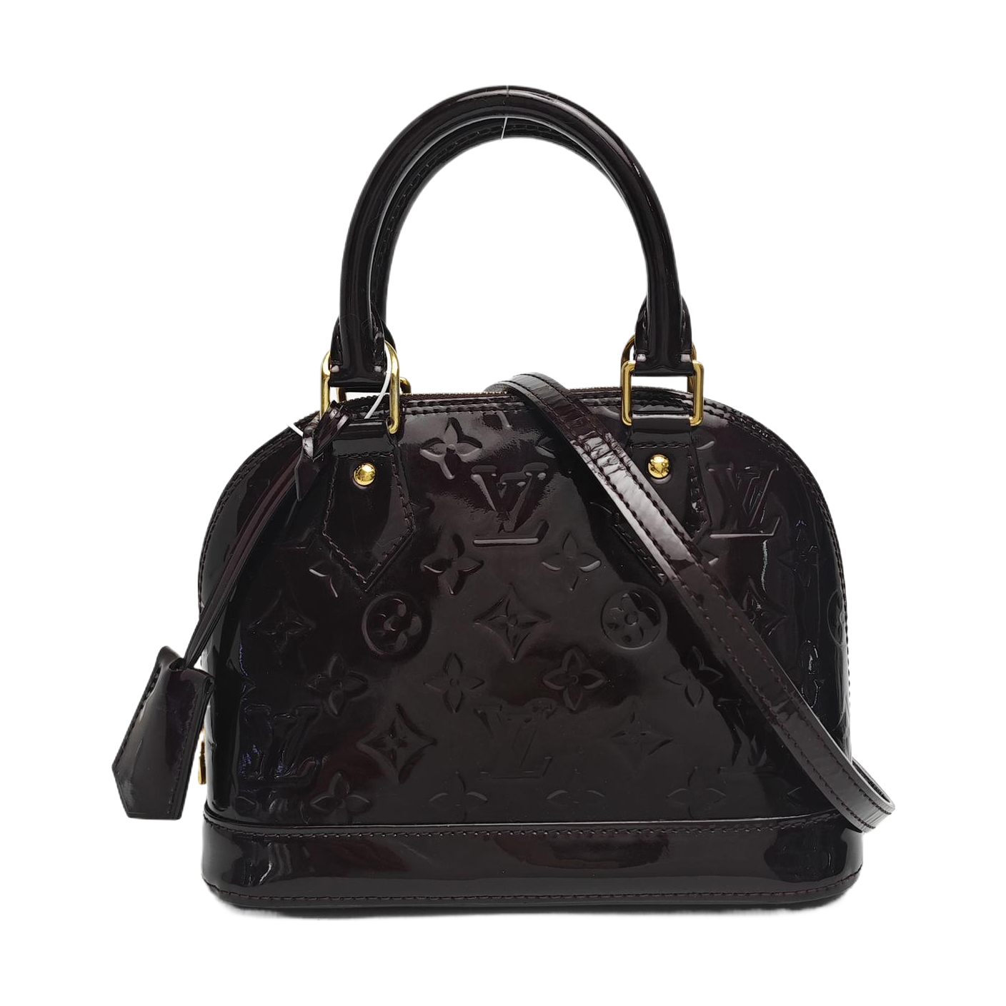ALMA BB Monogram Patent Leather Red