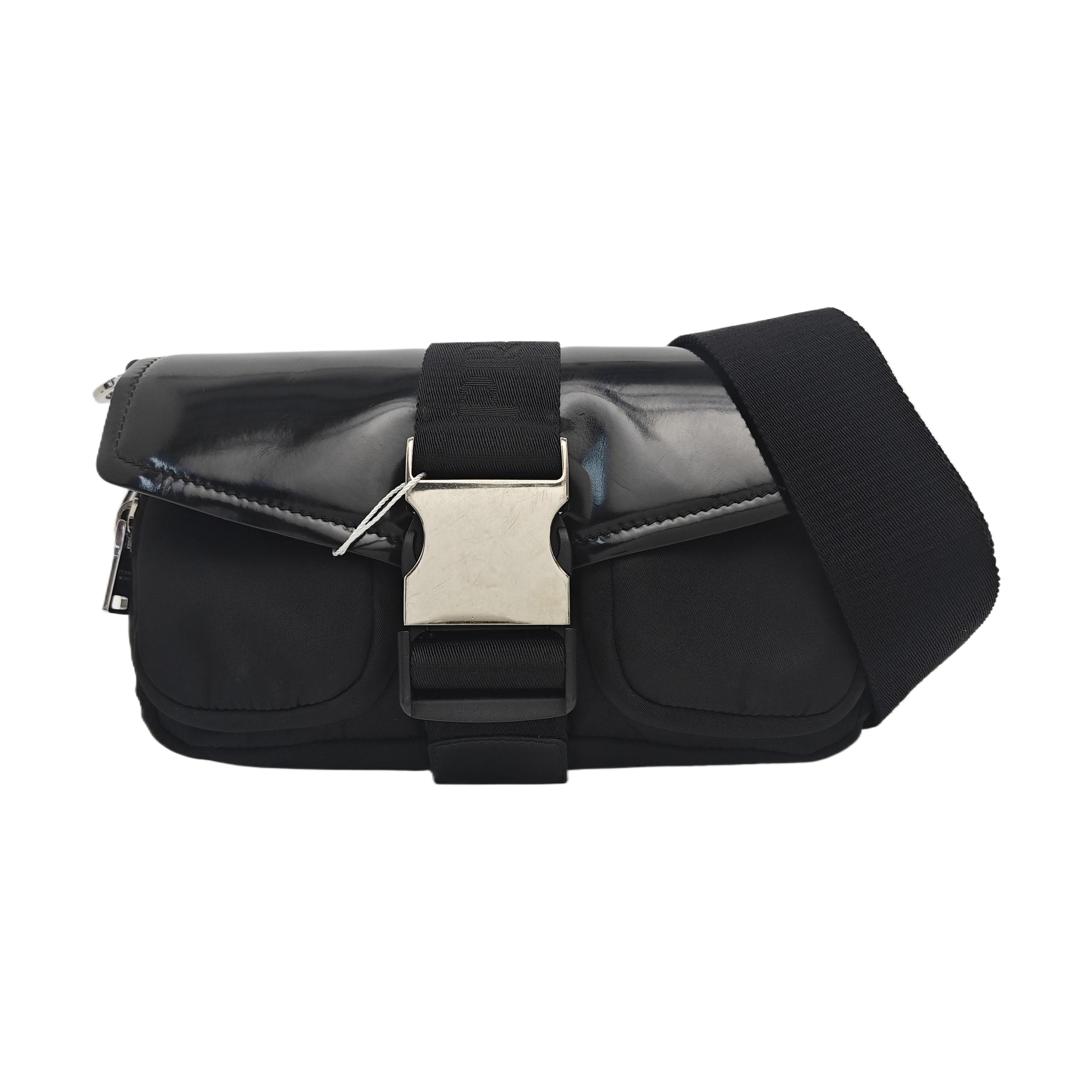 Fabric Shoulder Bag Black