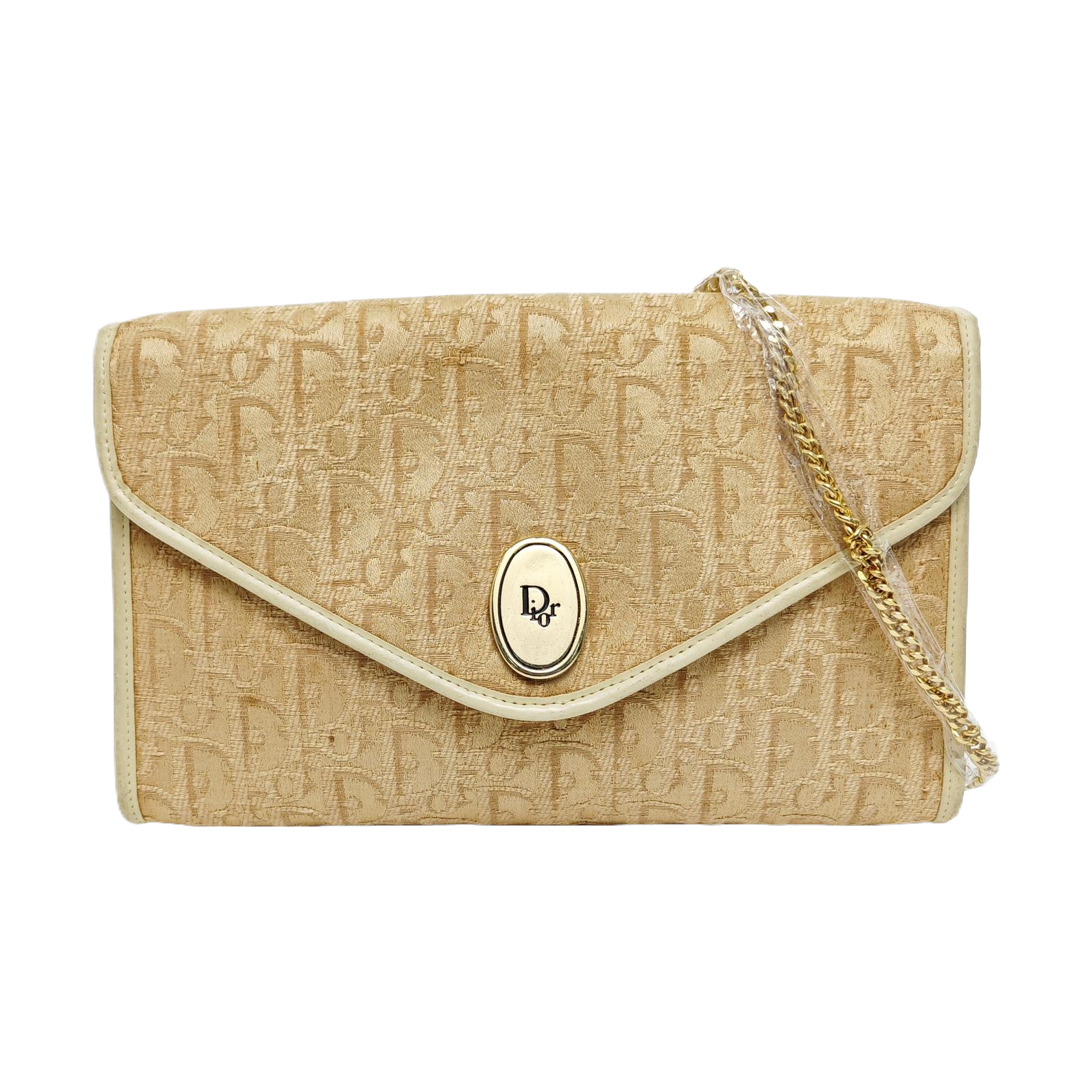 Oblique Canvas Shoulder Bag Brown