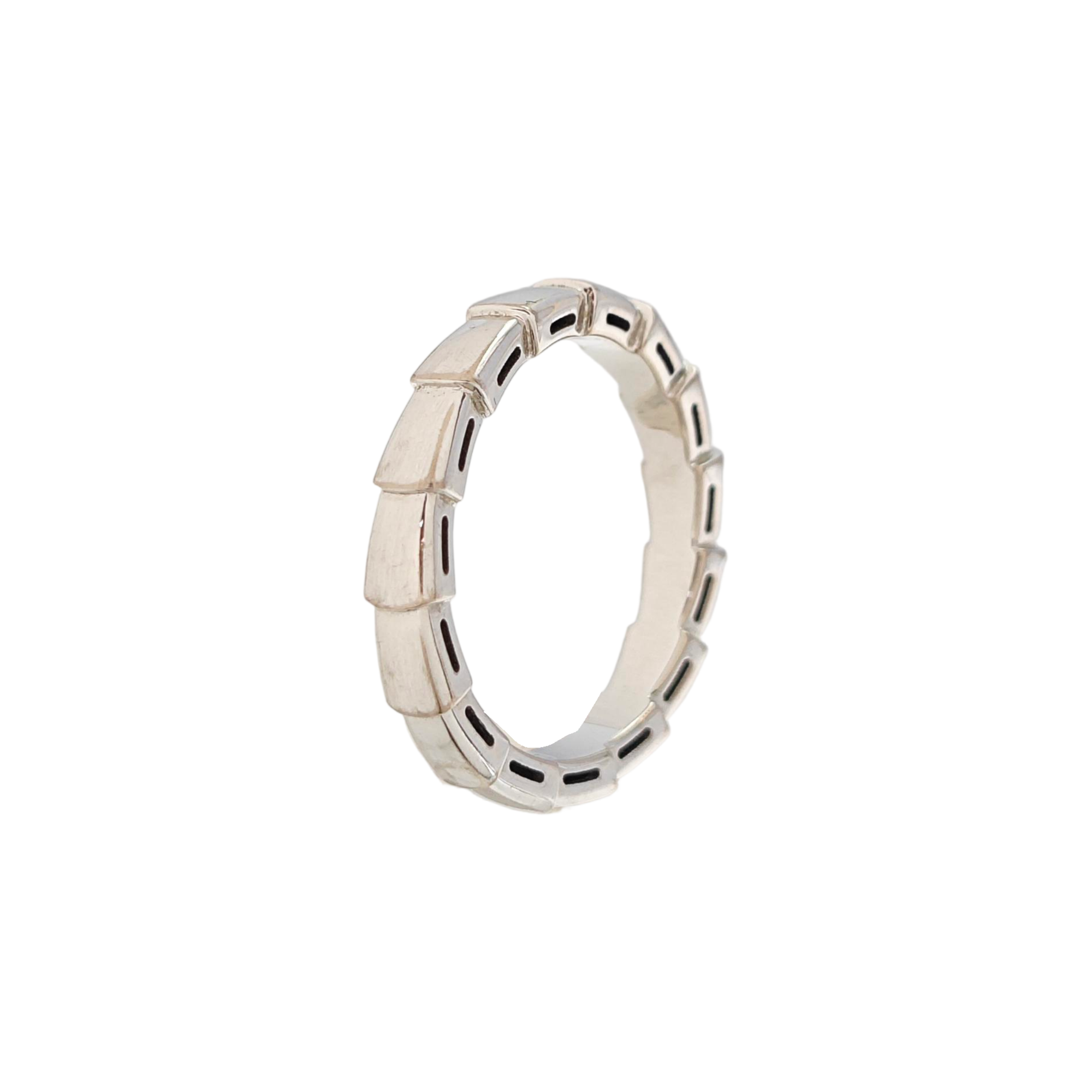 SERPENTI 18k White Gold Silver Ring EU 56