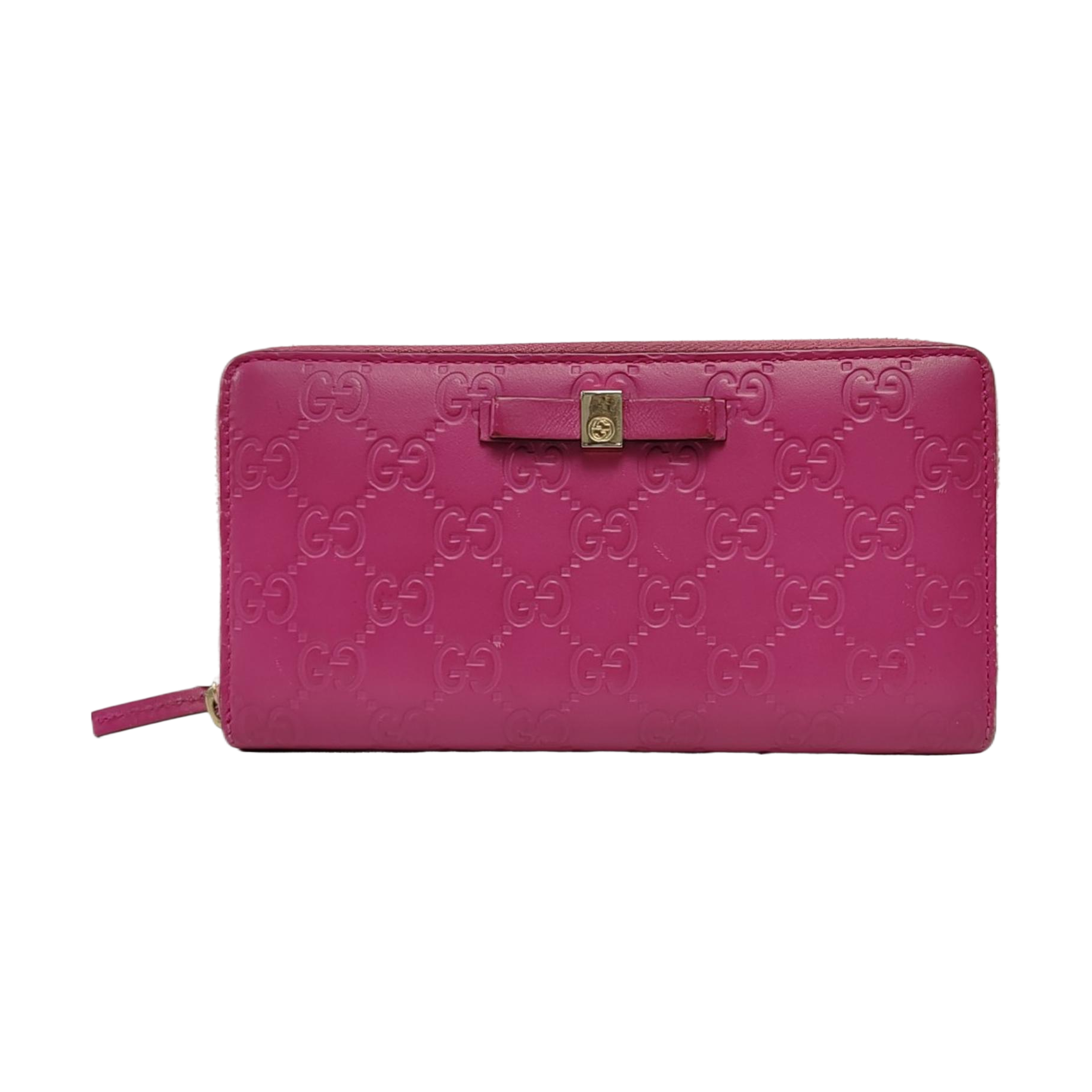 Signature Monogram Calfskin Red Wallet