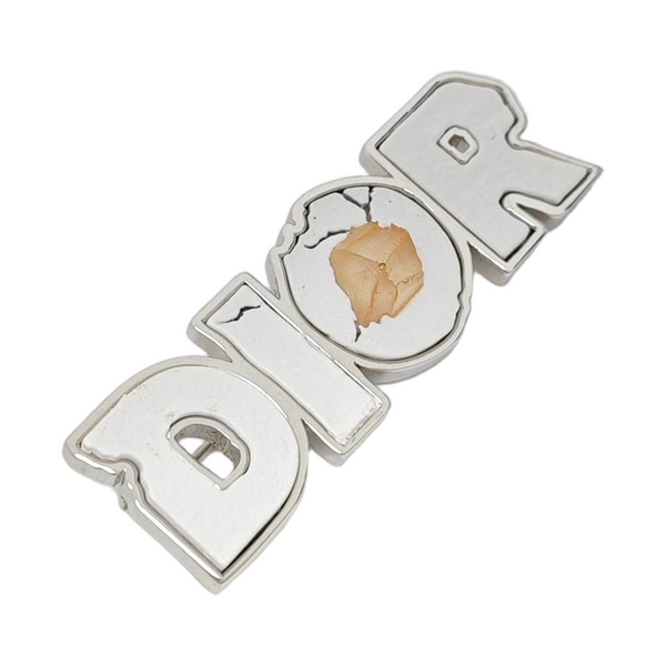 Metal White Brooch