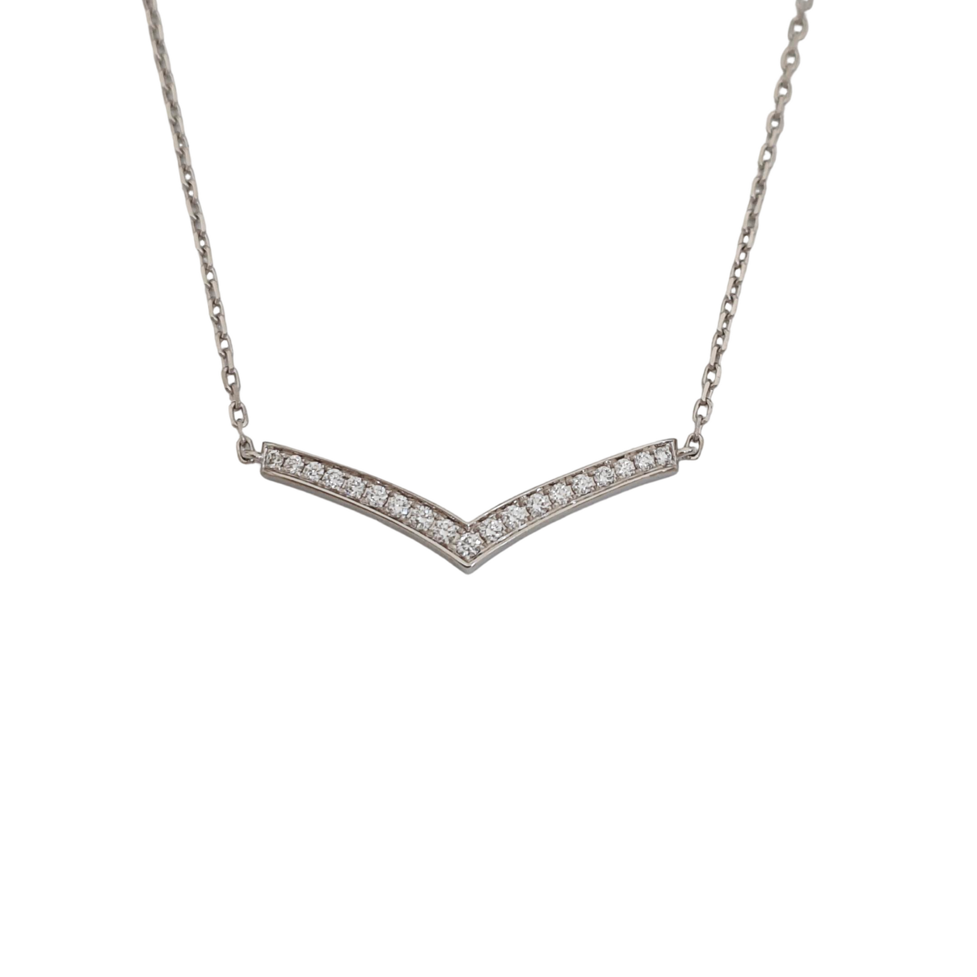 Joséphine Aigrette 18k White Gold Silver Necklace