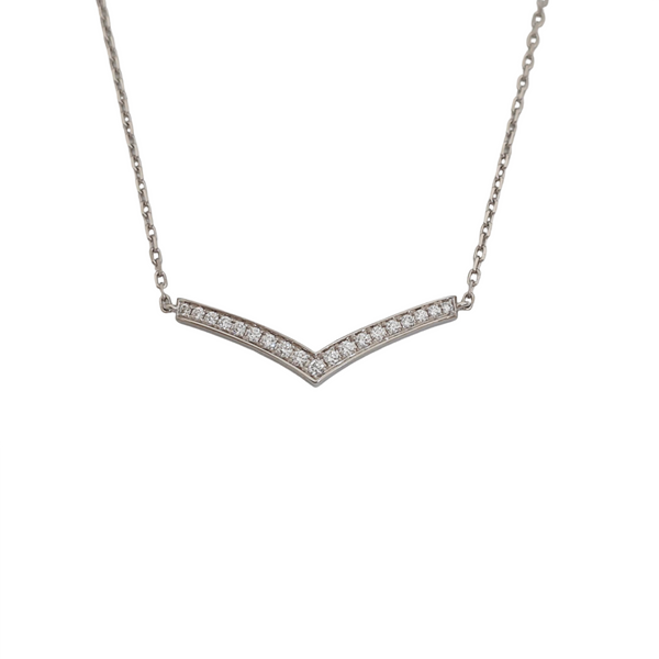Joséphine Aigrette 18k White Gold Silver Necklace