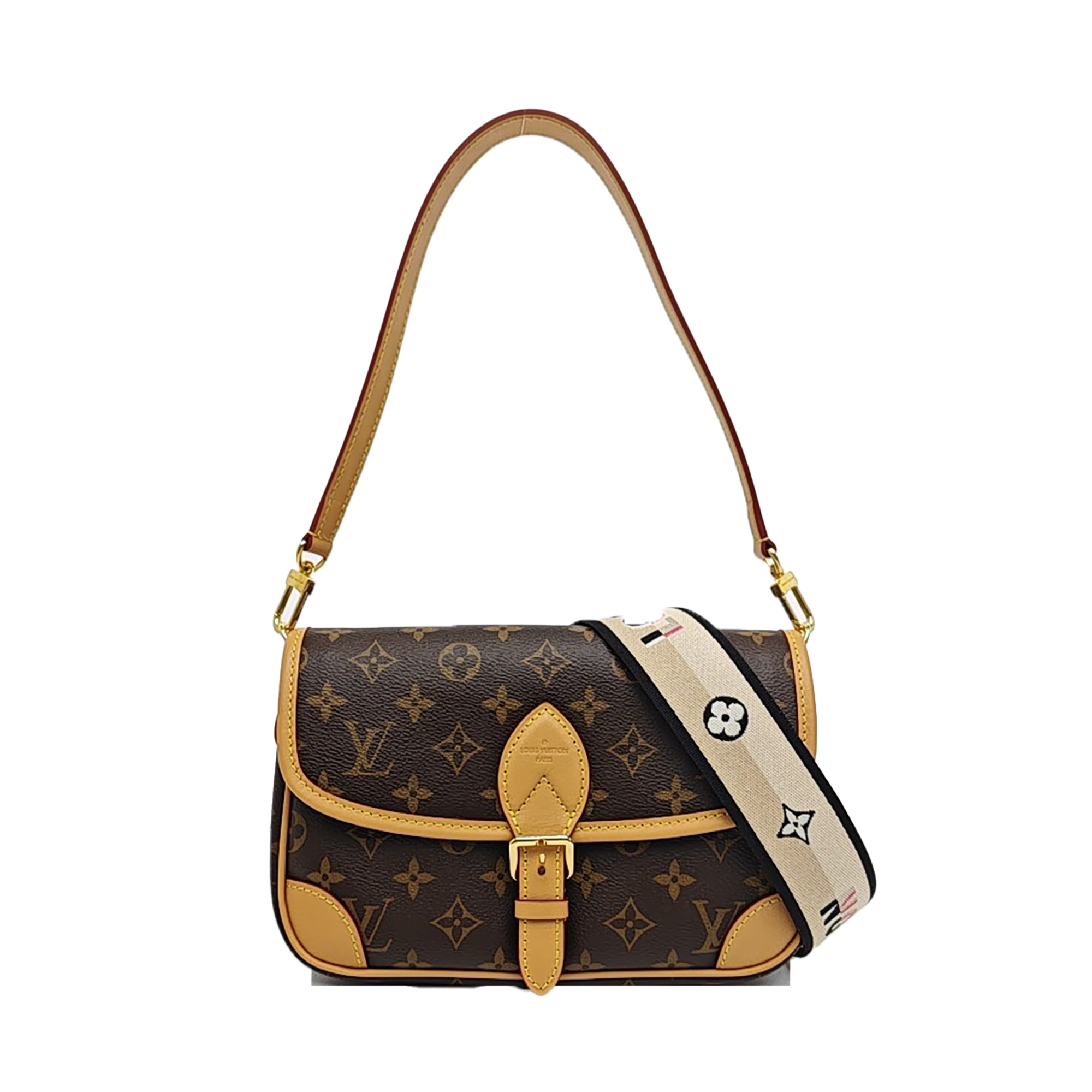 DIANE Monogram Coated Canvas Brown