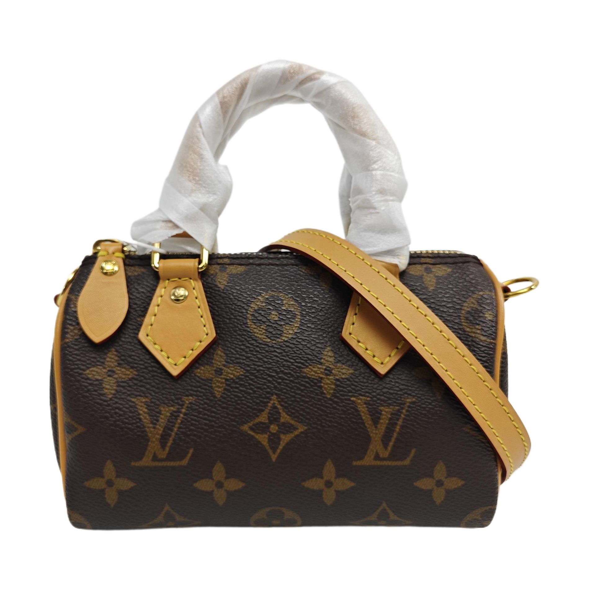 SPEEDY Nano Monogram Coated Canvas Brown