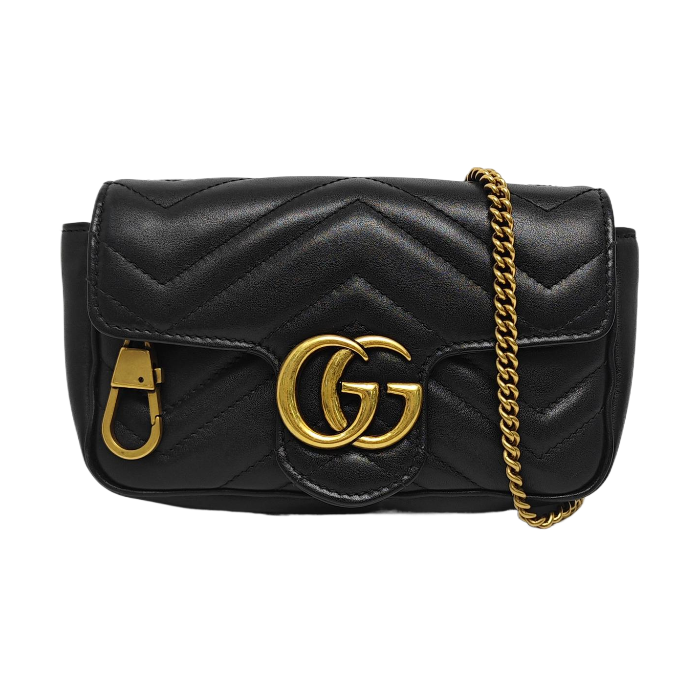 GG Marmont Mini Quilted Calfskin Black
