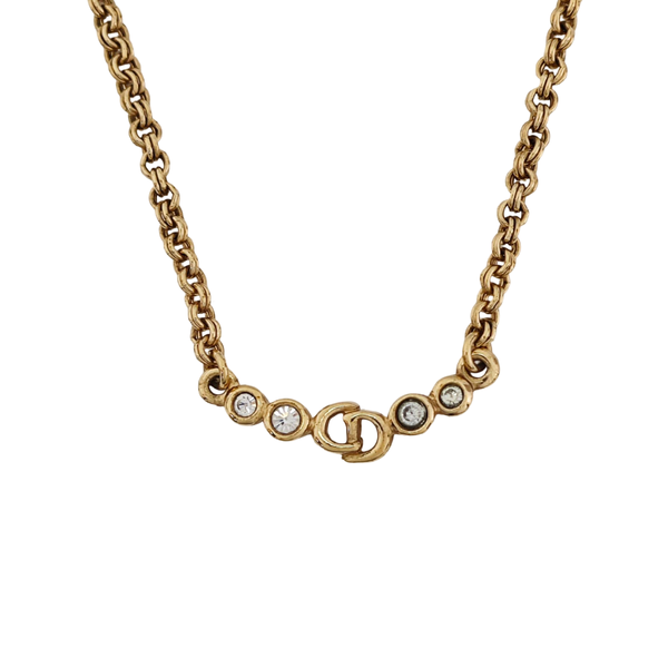Petit CD Metal Gold Necklace