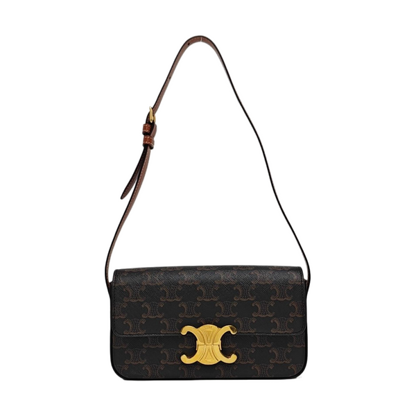 TRIOMPHE Small Coated Canvas Brown