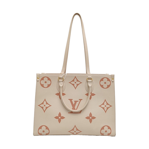 ONTHEGO MM Monogram Calfskin Beige