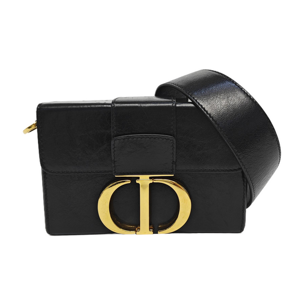 Authenticated pre-owned  30 Montaigne Calfskin Black - Shoulder Bag at Looply