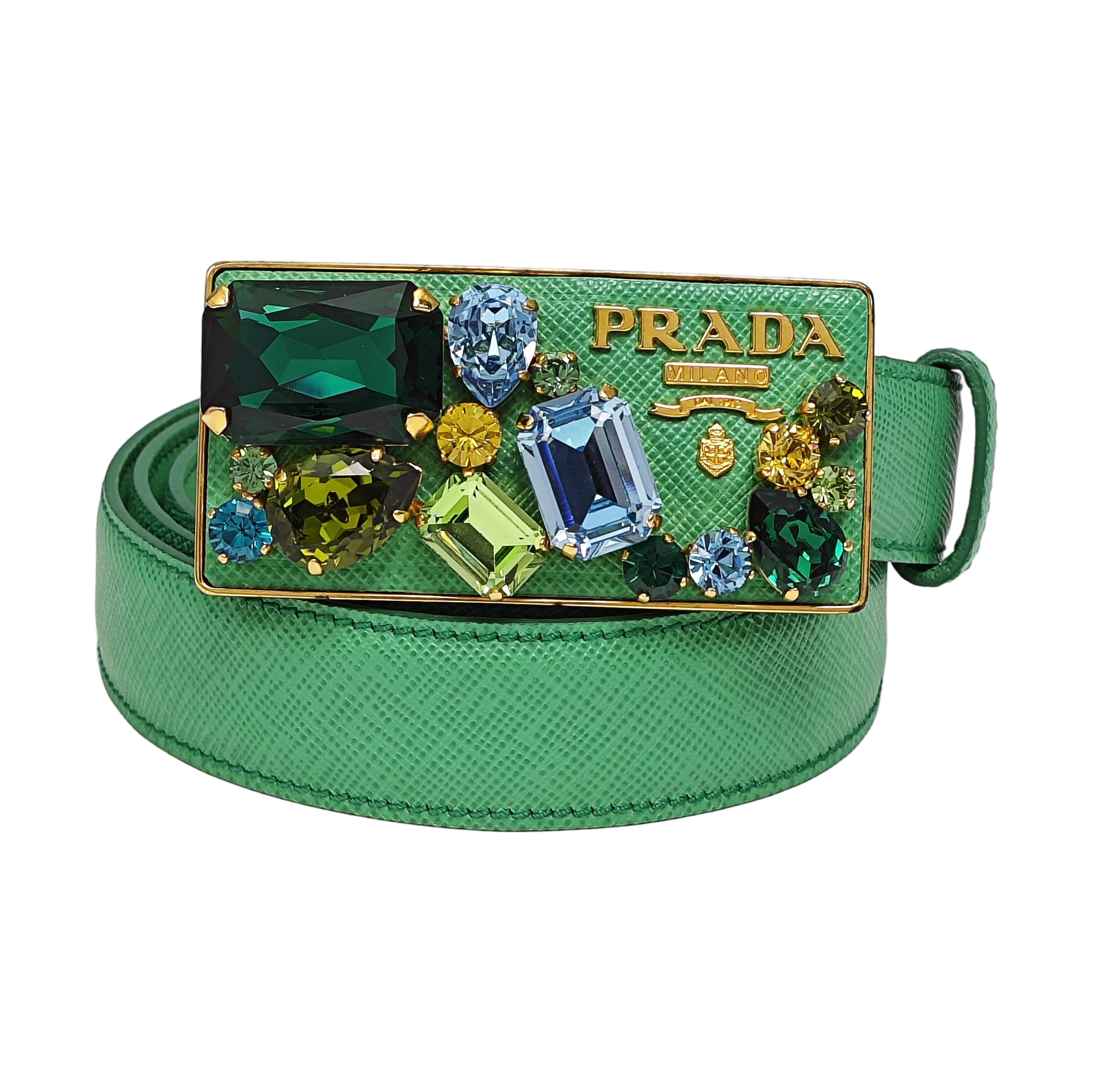 Leather Belt Green