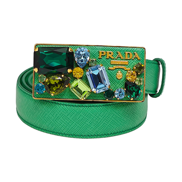 Leather Belt Green
