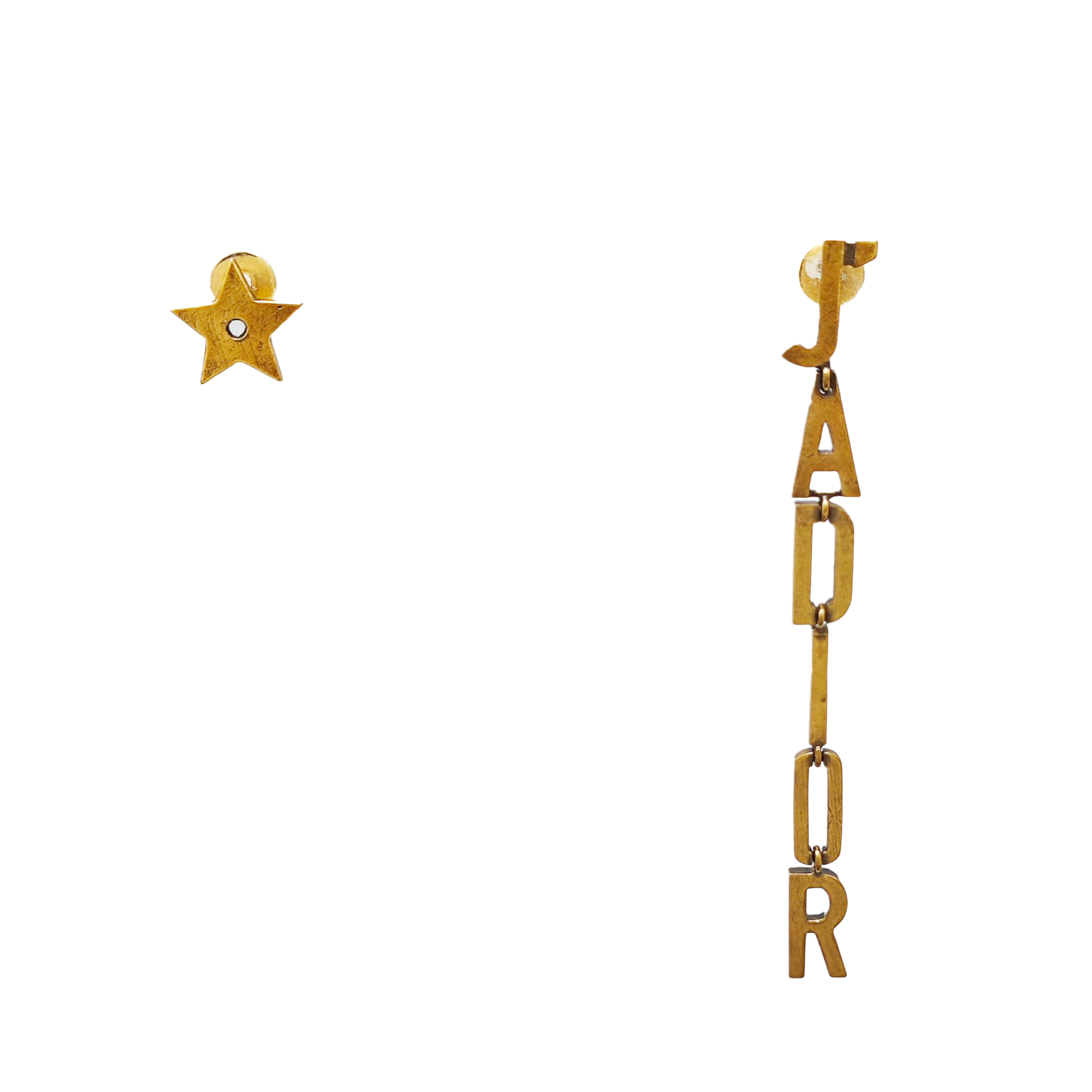 J'adior Metal Gold Stud Earrings