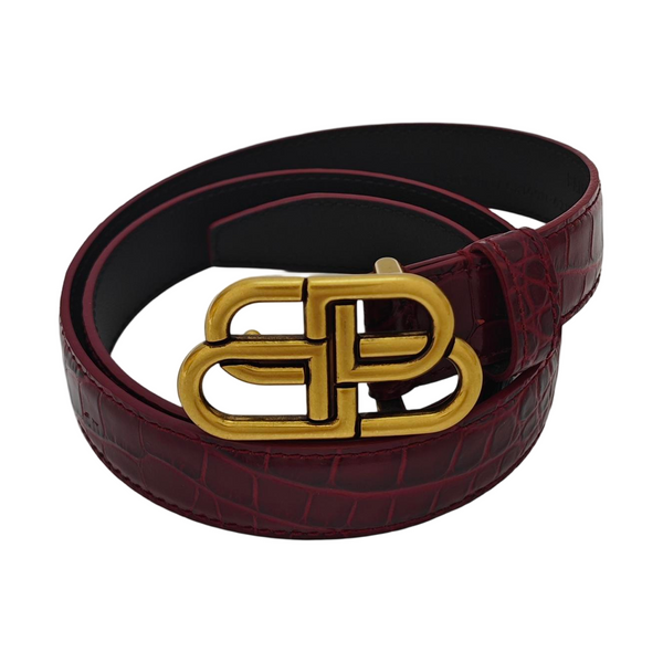 Leather Belt Red