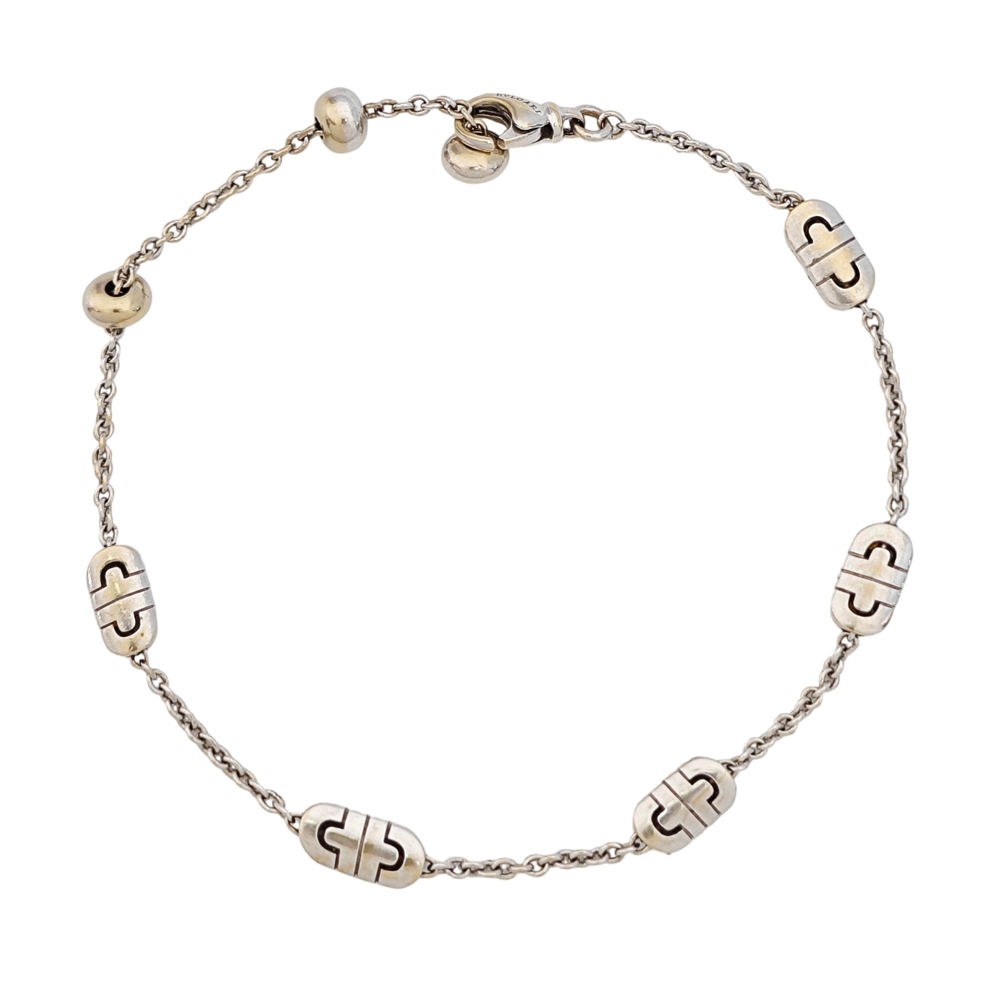 18k White Gold Silver Bracelet