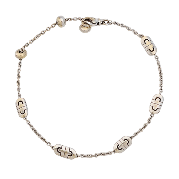 18k White Gold Silver Bracelet