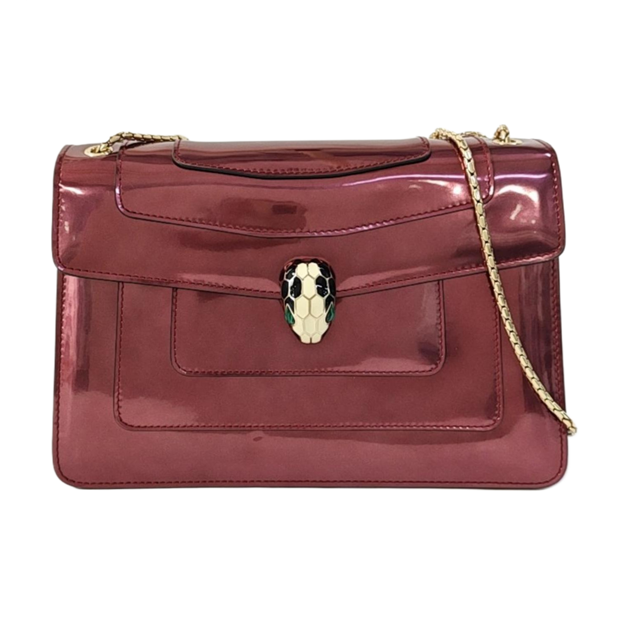 SERPENTI FOREVER Patent Leather Red