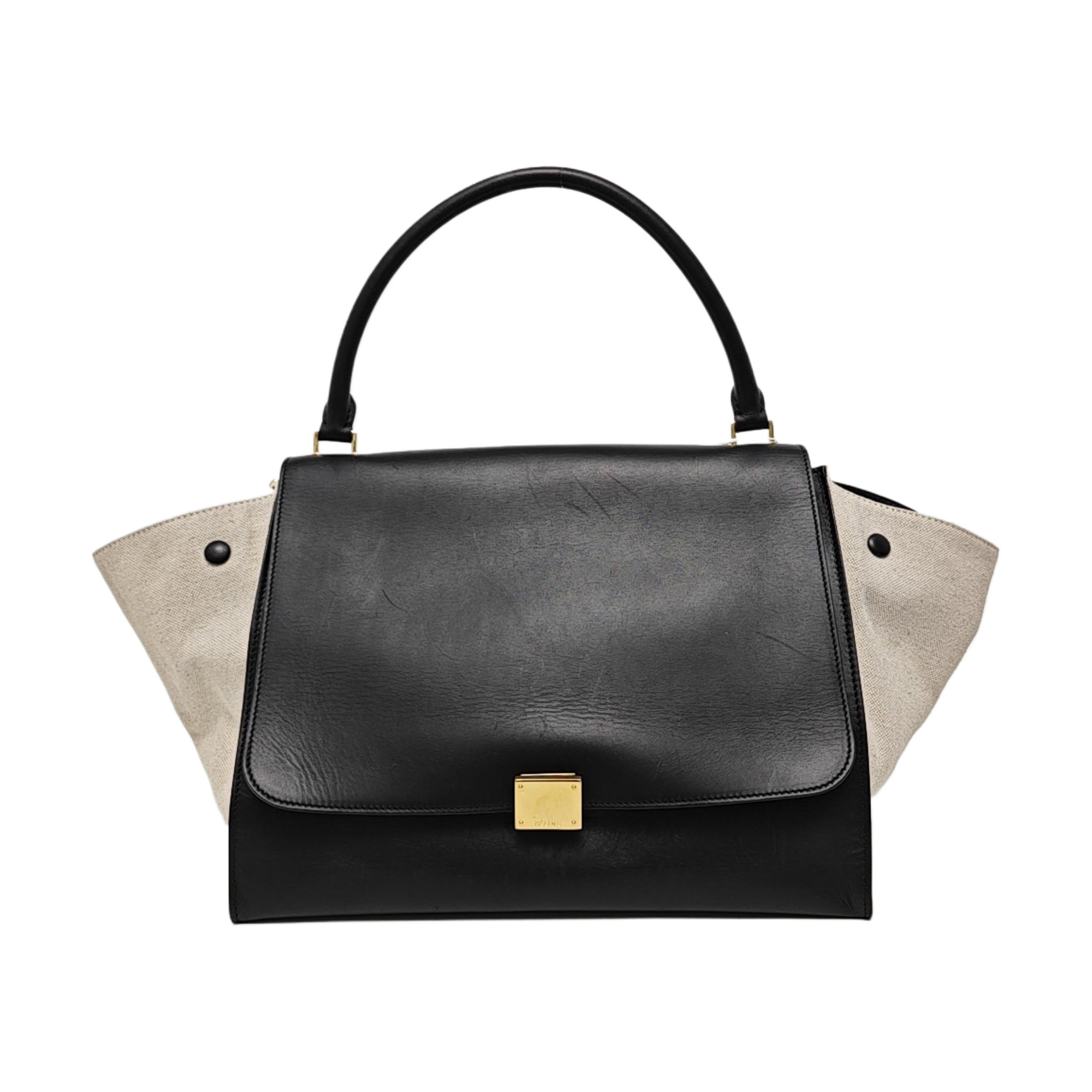 TRAPEZE Medium Calfskin Black