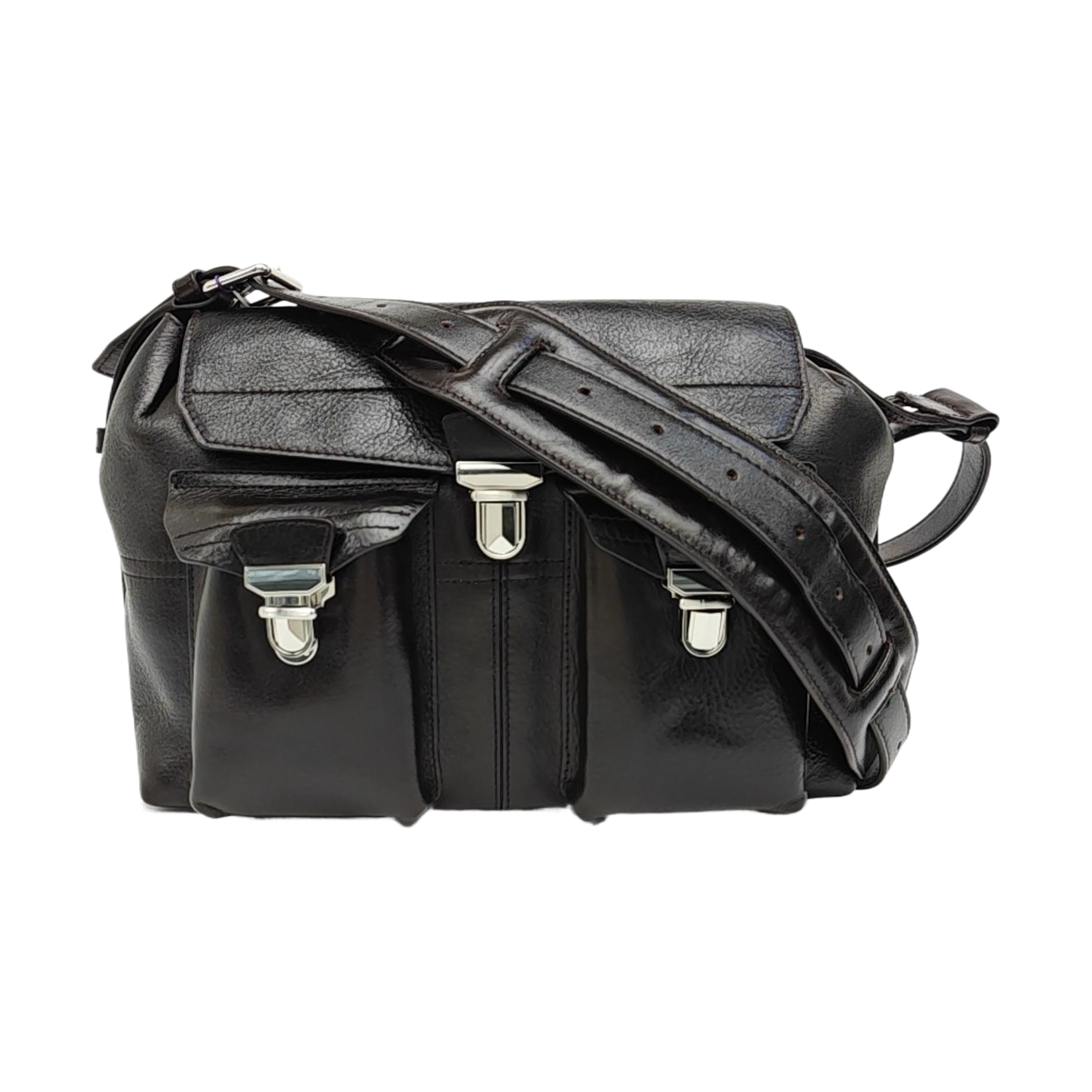 Calfskin Shoulder Bag Brown