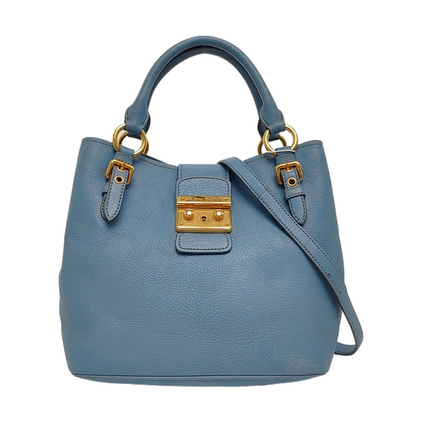 Calfskin Tote Bag Blue